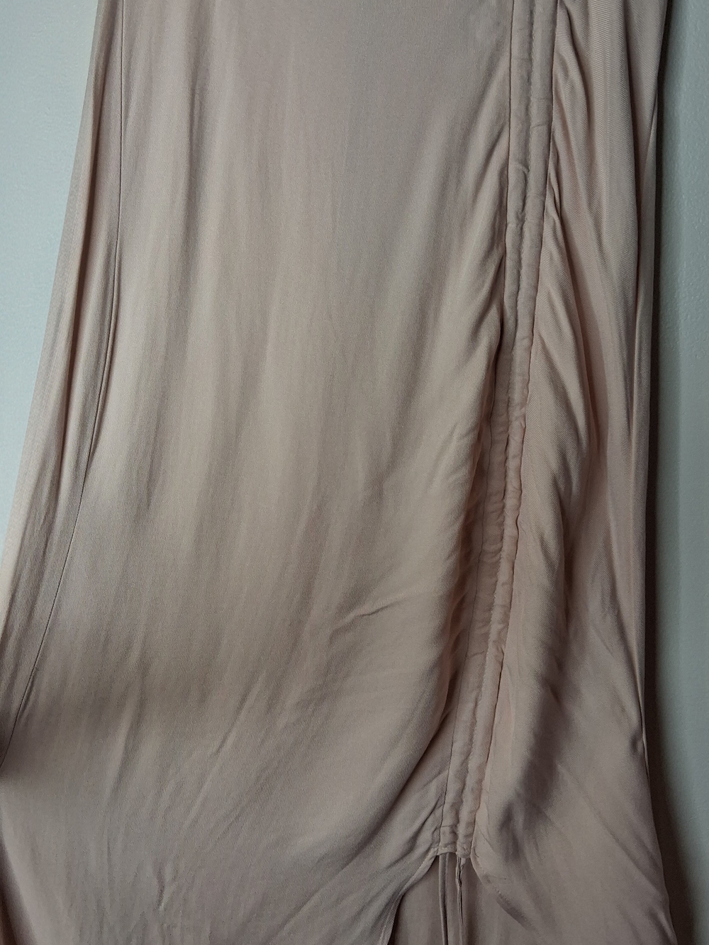 ASOS Blush Pink Ruched Draped Maxi Skirt NWT US 4 - Picture 3 of 8